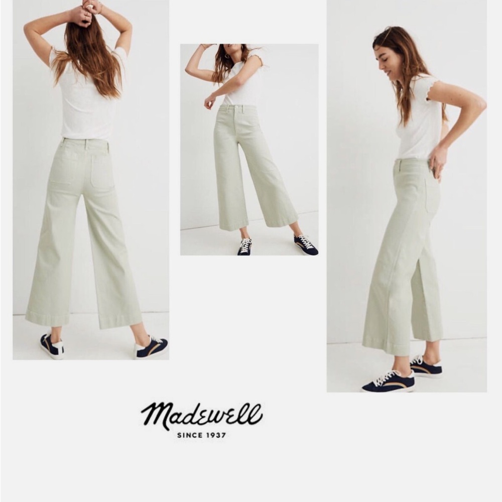 MADEWELL Emmett Wide Leg Crop Pant